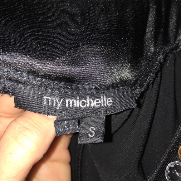 Little Black Dress with Jewel Collar - Picture 2 of 3